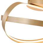Regent Altkirch Loop LED Semi Flush Ceiling Light - Gold
