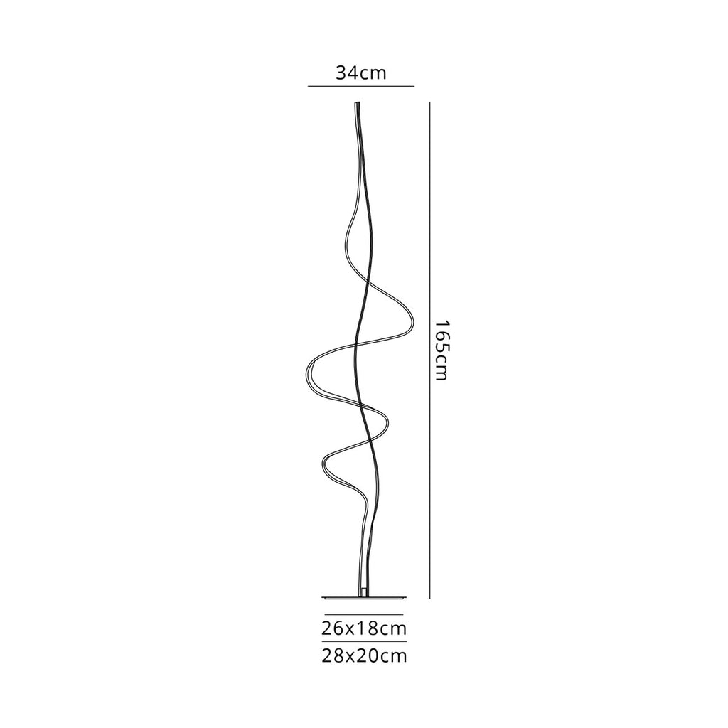 Regent Altkirch 45W LED Floor Lamp - dimensions