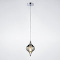 Diyas Amano 1 Light Pendant Light in Polished Chrome with Crystal