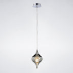 Diyas Amano 1 Light Pendant Light in Polished Chrome with Crystal