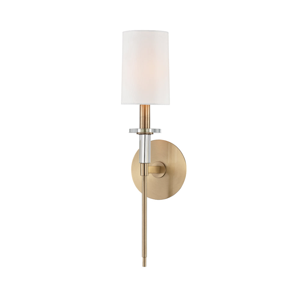 Hudson Valley Amherst Wall Light in Aged Brass