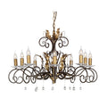 Elstead Amarilli 10 Light Chandelier in Bronze and Gold