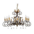 Elstead Amarilli 10 Light Chandelier in Bronze and Gold