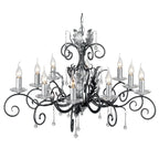 Elstead Amarilli 10 Light Chandelier in Black Silver