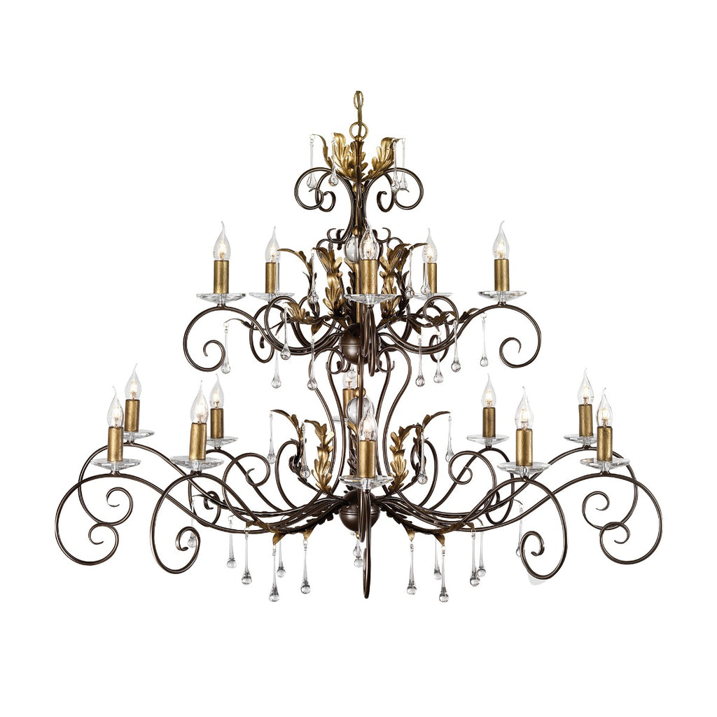 Elstead Amarilli 15 Light Chandelier in Bronze