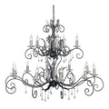 Elstead Amarilli 15 Light Chandelier in Black Silver