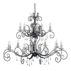Elstead Amarilli 15 Light Chandelier in Black Silver