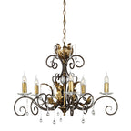 Elstead Amarilli 5 Light Chandelier in Bronze Gold