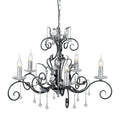 Elstead Amarilli 5 Light Chandelier in Black and Silver