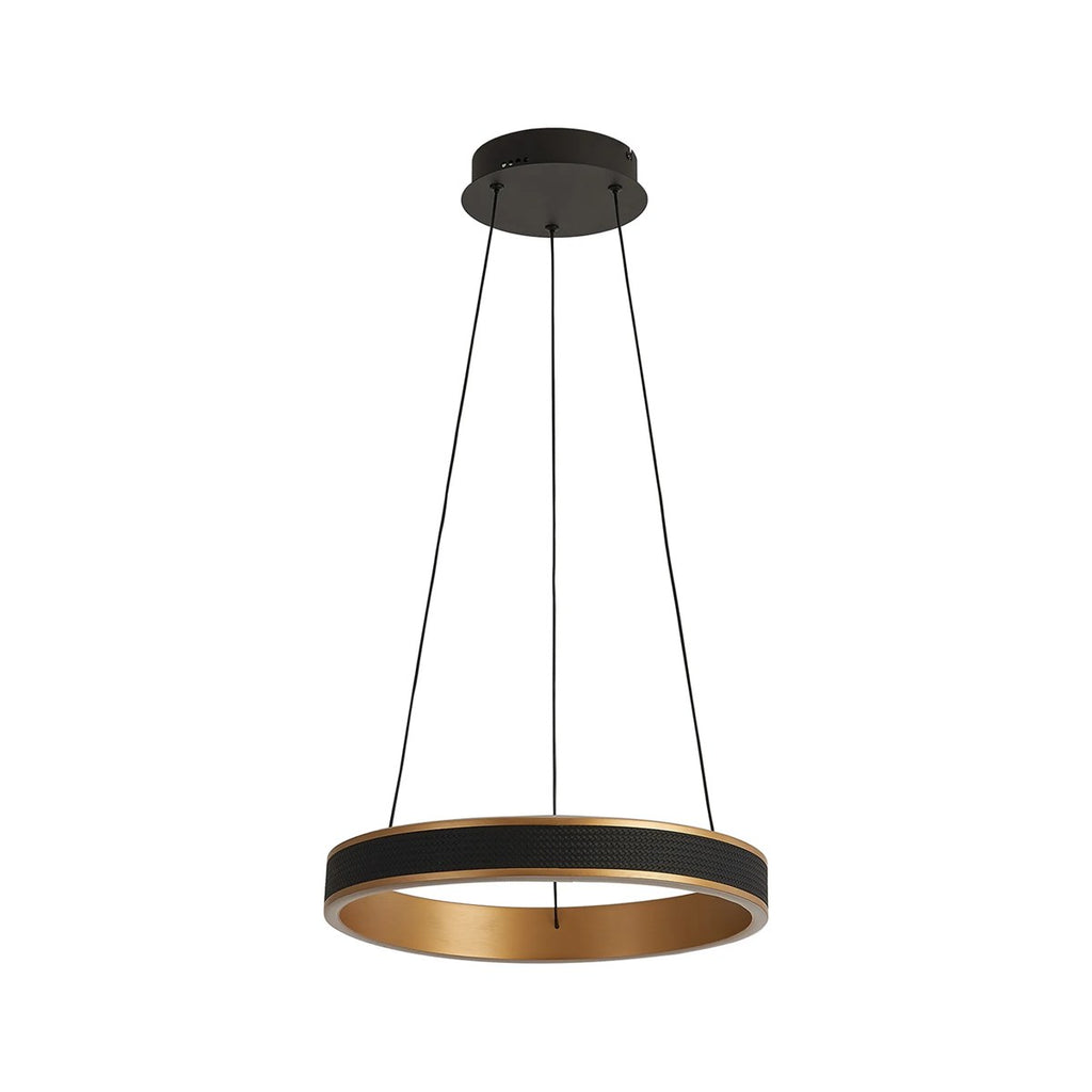 Regent Annevoie 40cm Round Remote Control LED Pendant Light - Brushed Gold