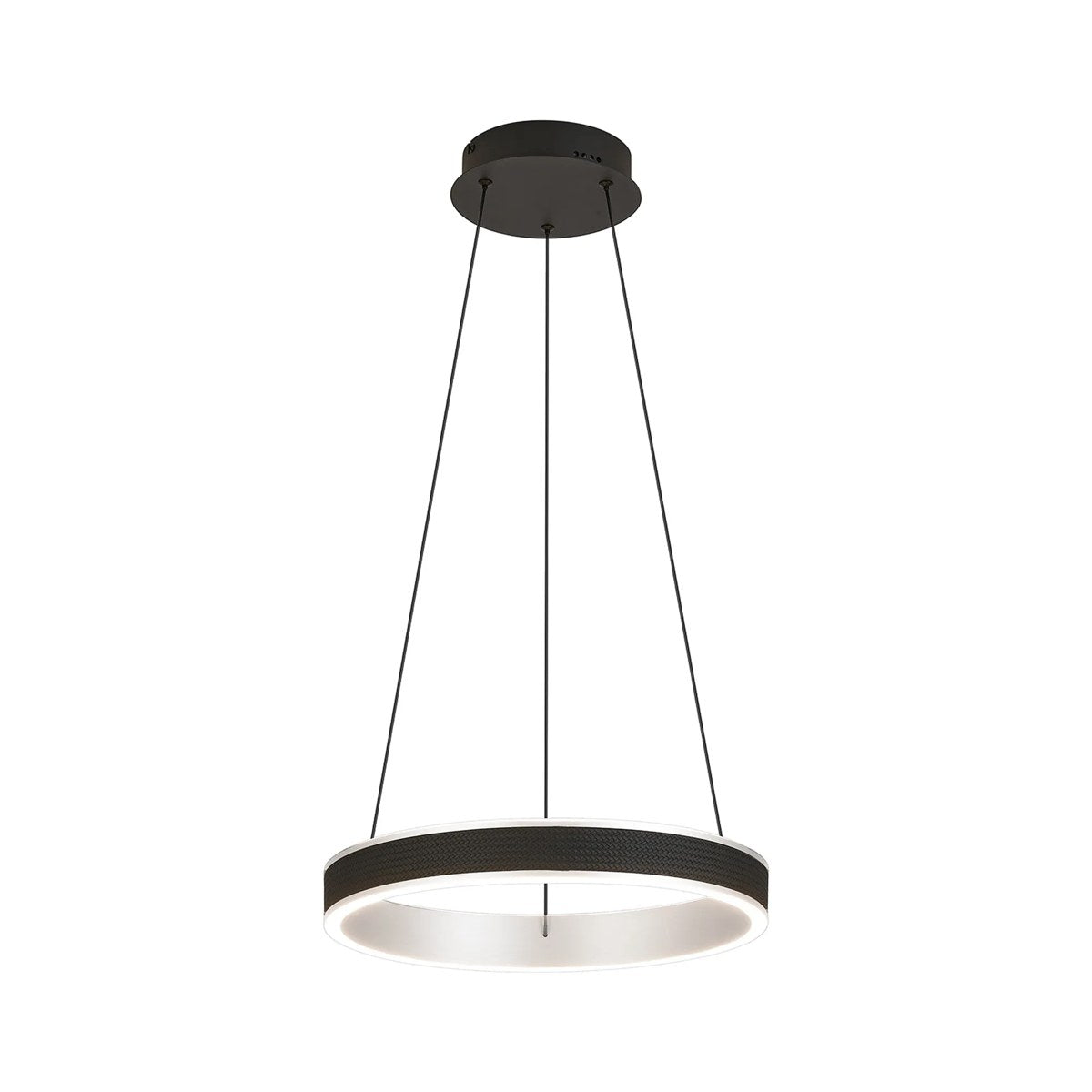 Regent Annevoie 40cm Round Remote Control LED Pendant Light - Brushed Antique Silver