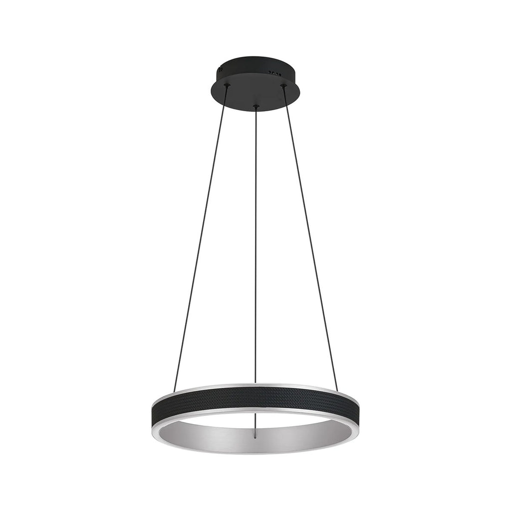Regent Annevoie 40cm Round Remote Control LED Pendant Light - Brushed Antique Silver