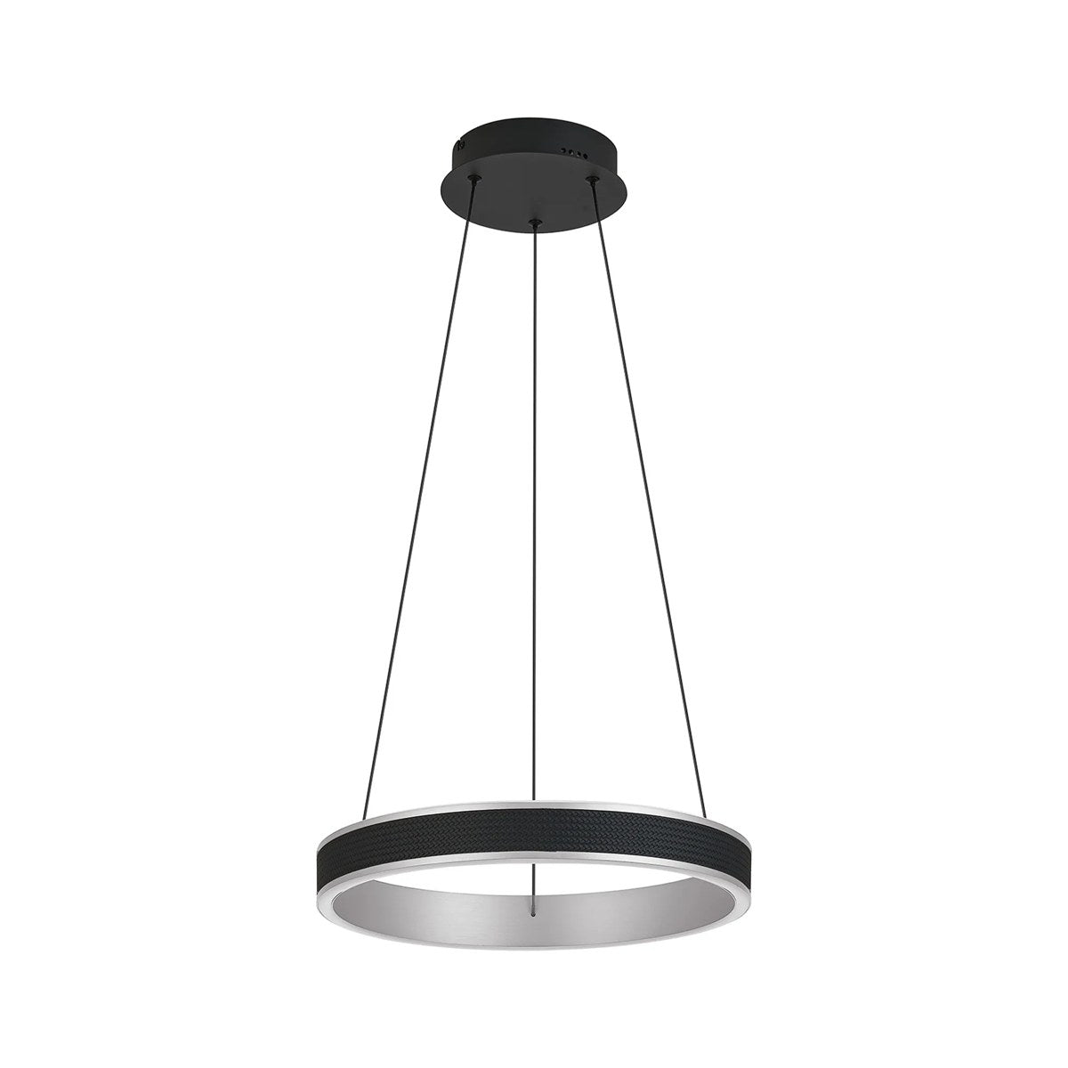 Regent Annevoie 40cm Round Remote Control LED Pendant Light - Brushed Antique Silver