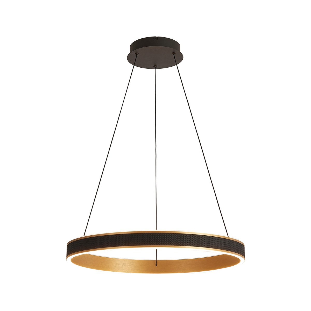 Regent Annevoie 60cm Round Remote Control LED Pendant Light - Brushed Gold