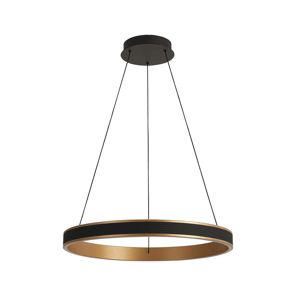 Regent Annevoie 60cm Round Remote Control LED Pendant Light - Brushed Gold