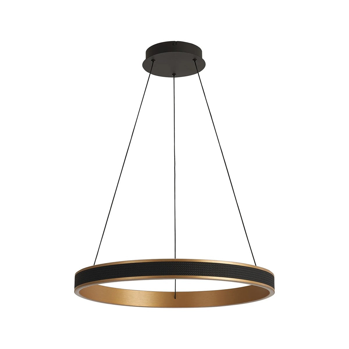 Regent Annevoie 60cm Round Remote Control LED Pendant Light - Brushed Gold