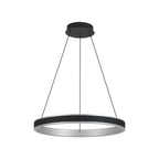 Regent Annevoie 60cm Round Remote Control LED Pendant Light - Brushed Antique Silver