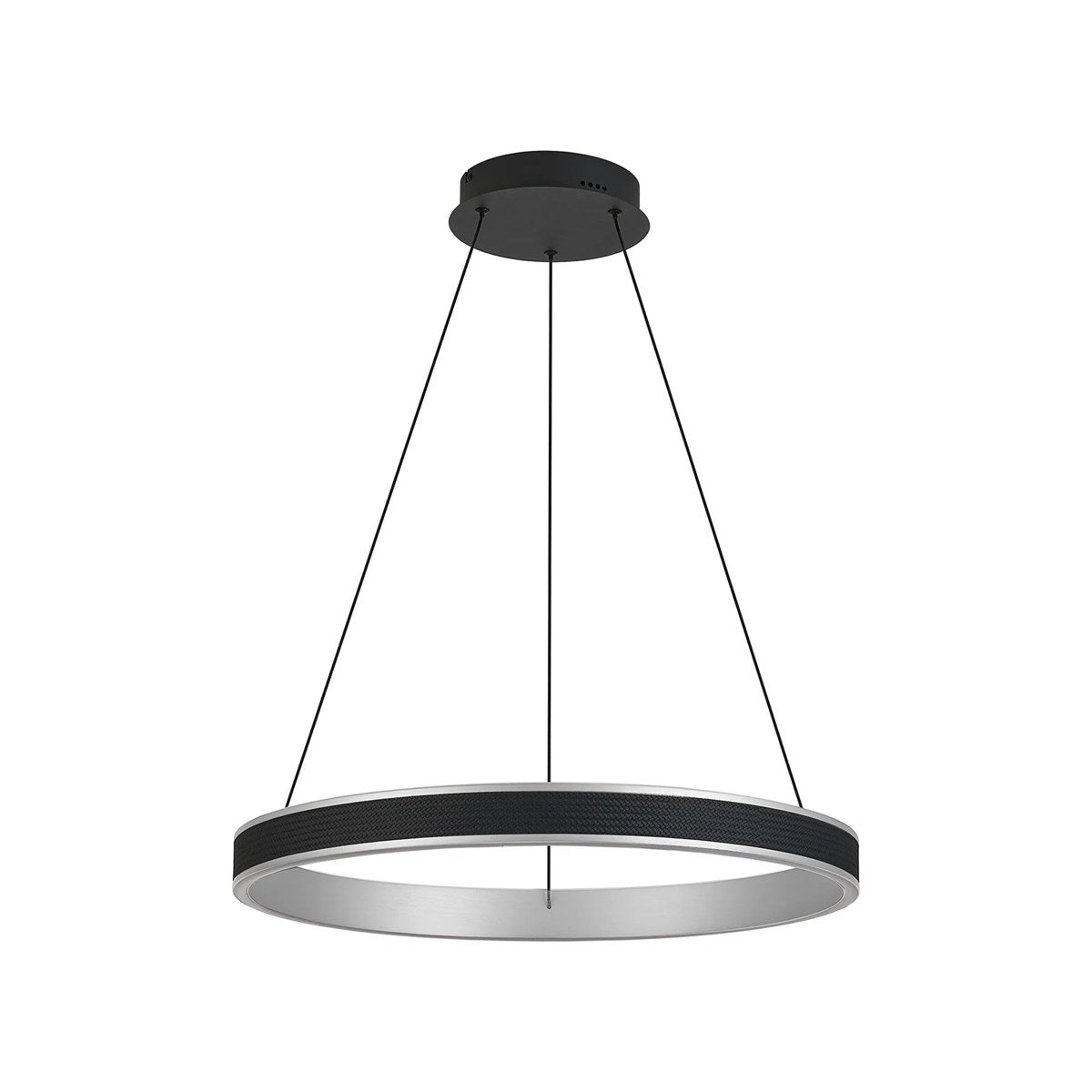 Regent Annevoie 60cm Round Remote Control LED Pendant Light - Brushed Antique Silver