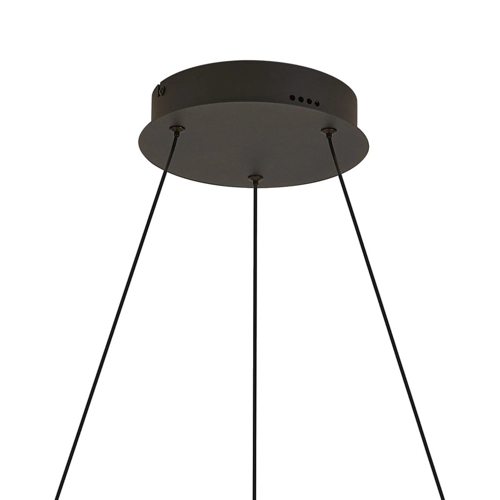 Regent Annevoie 60cm Round Remote Control LED Pendant Light - Brushed Antique Silver