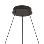 Regent Annevoie 60cm Round Remote Control LED Pendant Light - Brushed Antique Silver
