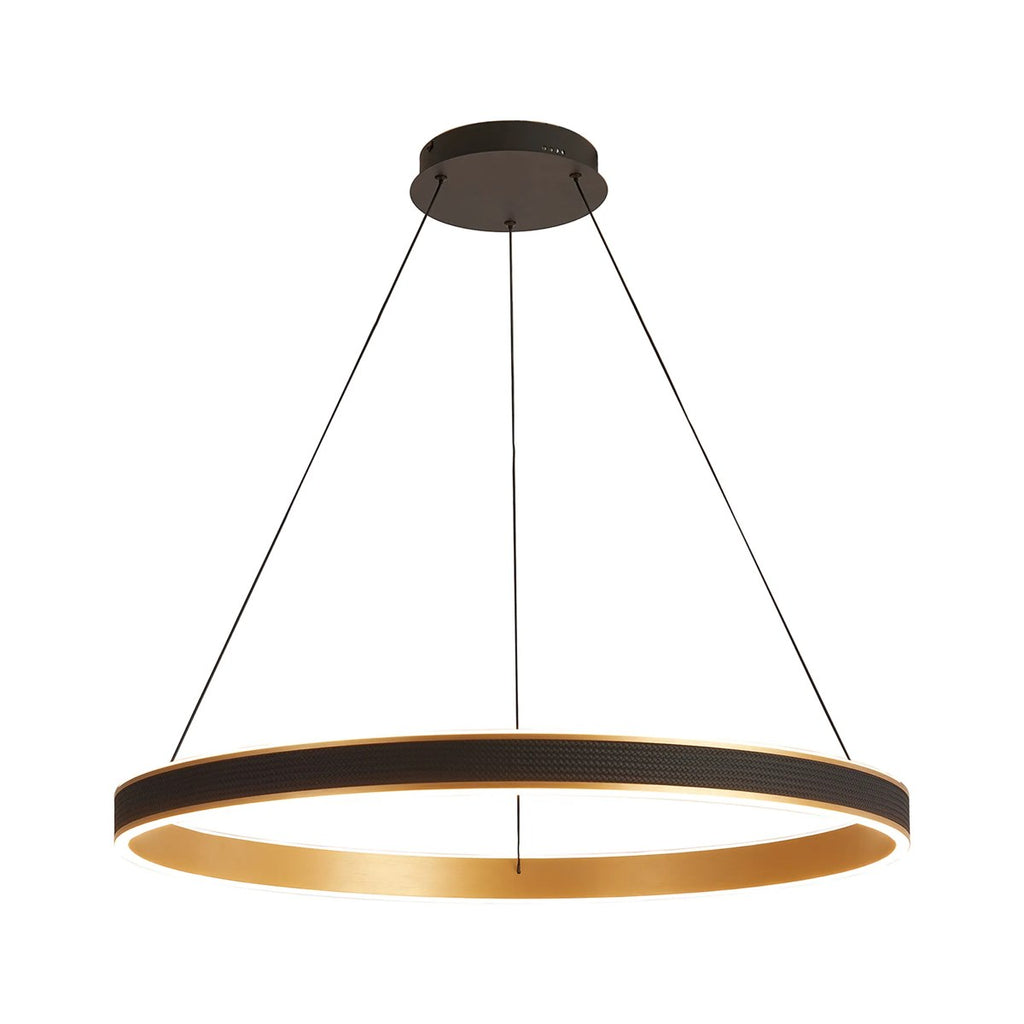 Regent Annevoie 80cm Round Remote Control LED Pendant Light - Brushed Gold