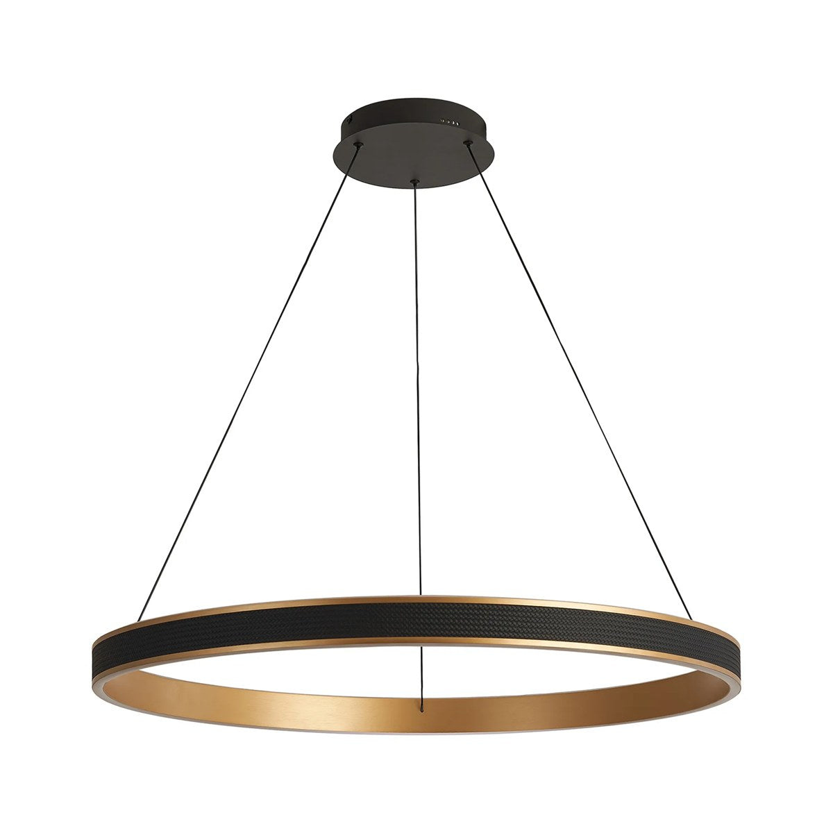 Regent Annevoie 80cm Round Remote Control LED Pendant Light - Brushed Gold