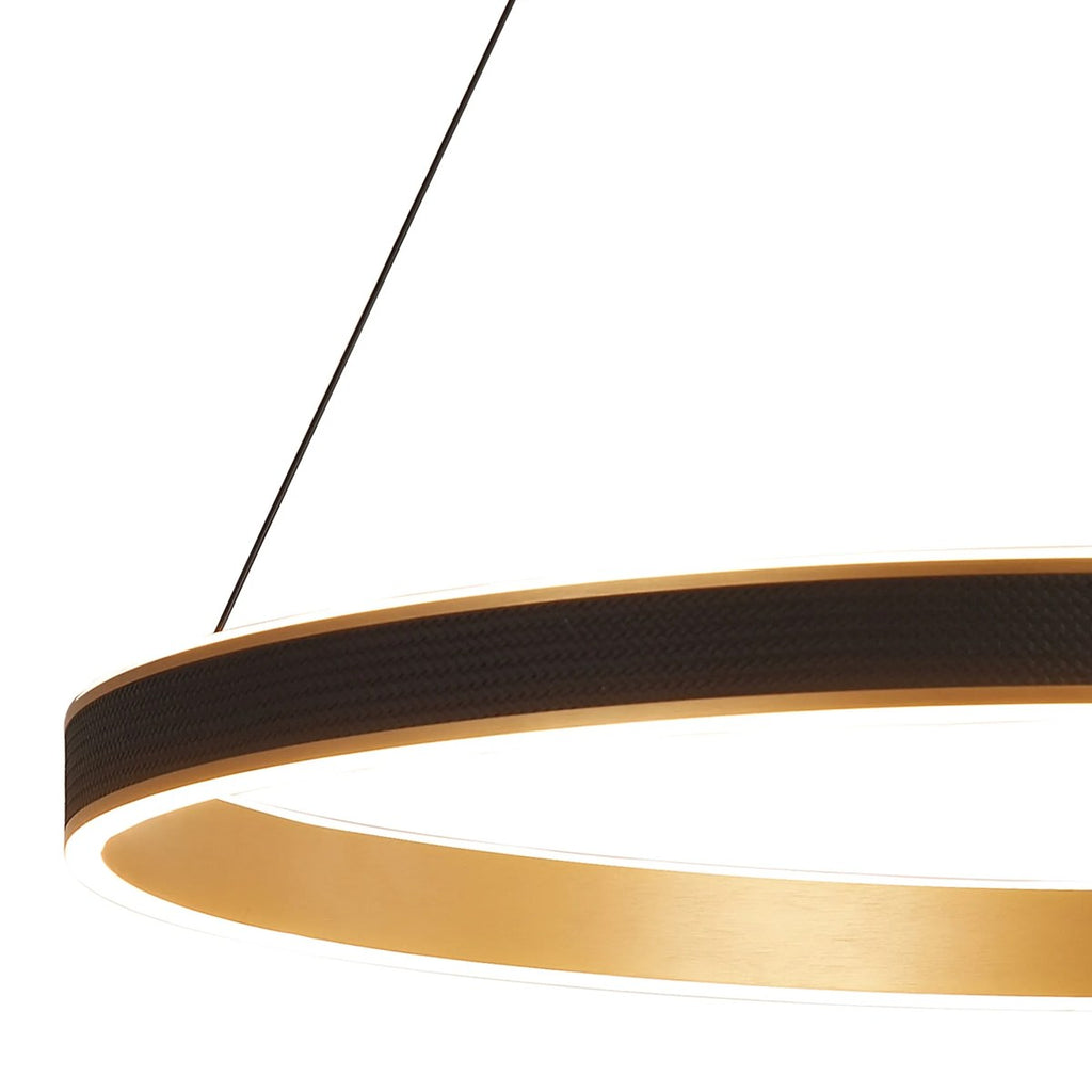 Regent Annevoie 80cm Round Remote Control LED Pendant Light - Brushed Gold