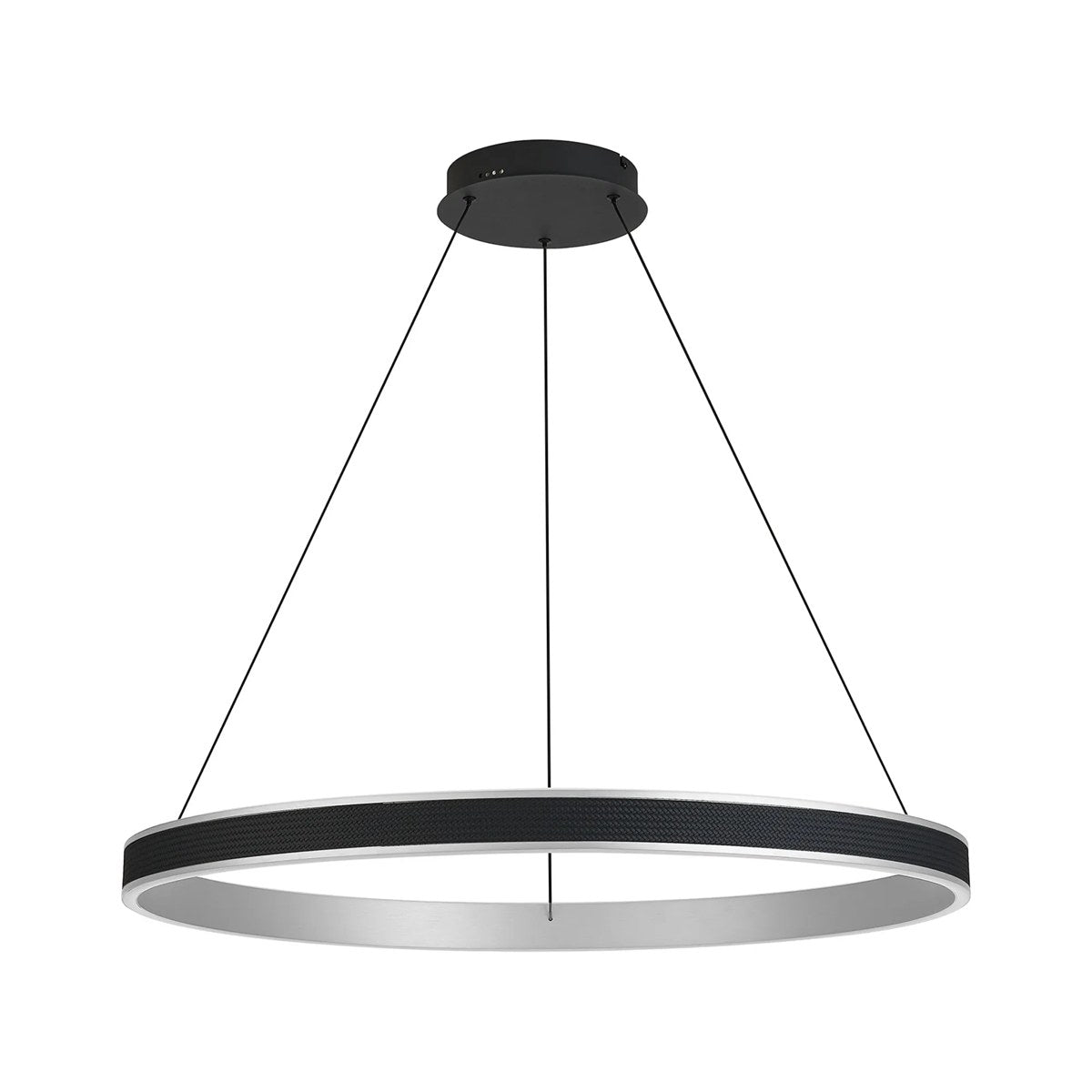 Regent Annevoie 80cm Round Remote Control LED Pendant Light - Brushed Antique Silver