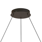 Regent Annevoie 80cm Round Remote Control LED Pendant Light - Brushed Antique Silver