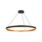 Regent Annevoie 1m Round Remote Control LED Pendant Light - Brushed Gold