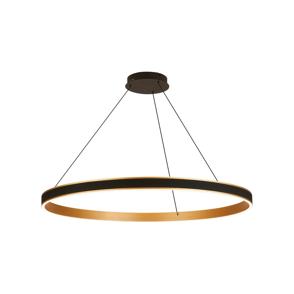 Regent Annevoie 1m Round Remote Control LED Pendant Light - Brushed Gold