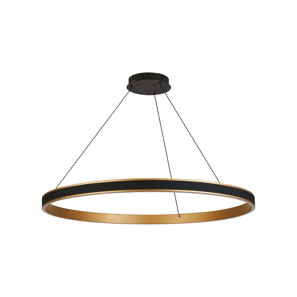 Regent Annevoie 1m Round Remote Control LED Pendant Light - Brushed Gold
