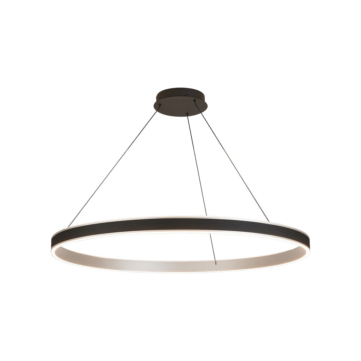 Regent Annevoie 1m Round Remote Control LED Pendant Light - Brushed Antique Silver