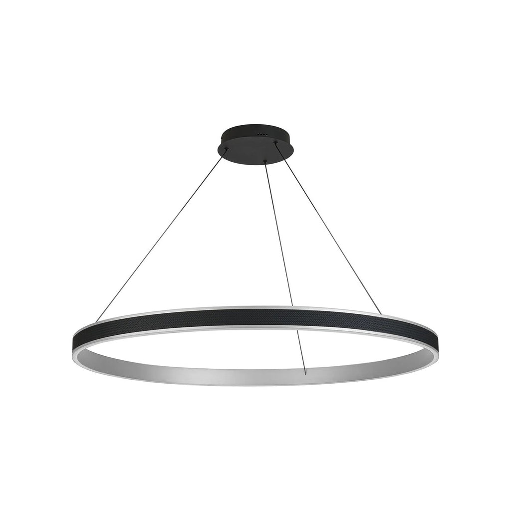 Regent Annevoie 1m Round Remote Control LED Pendant Light - Brushed Antique Silver