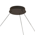 Regent Annevoie 1m Round Remote Control LED Pendant Light - Brushed Antique Silver