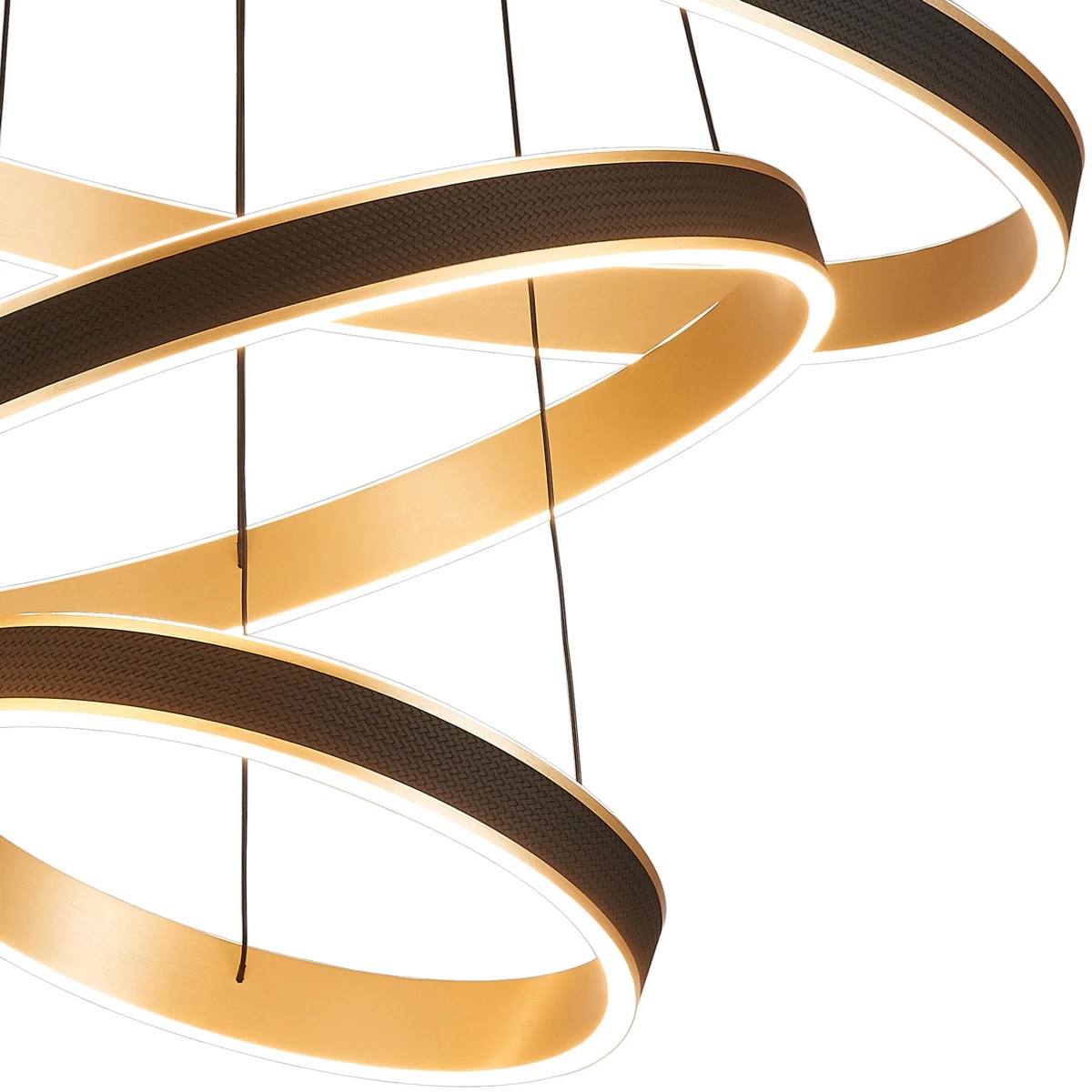 Regent Annevoie 3 Tier Round LED Pendant Light - Brushed Gold
