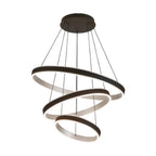 Regent Annevoie 3 Tier Round LED Pendant Light - Brushed Antique Silver
