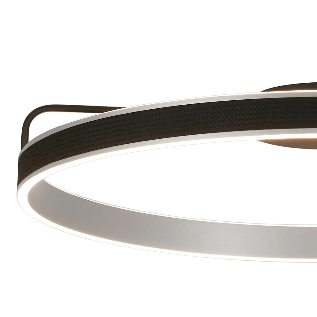 Regent Annevoie 80cm Round LED Ceiling Light - Brushed Antique Silver