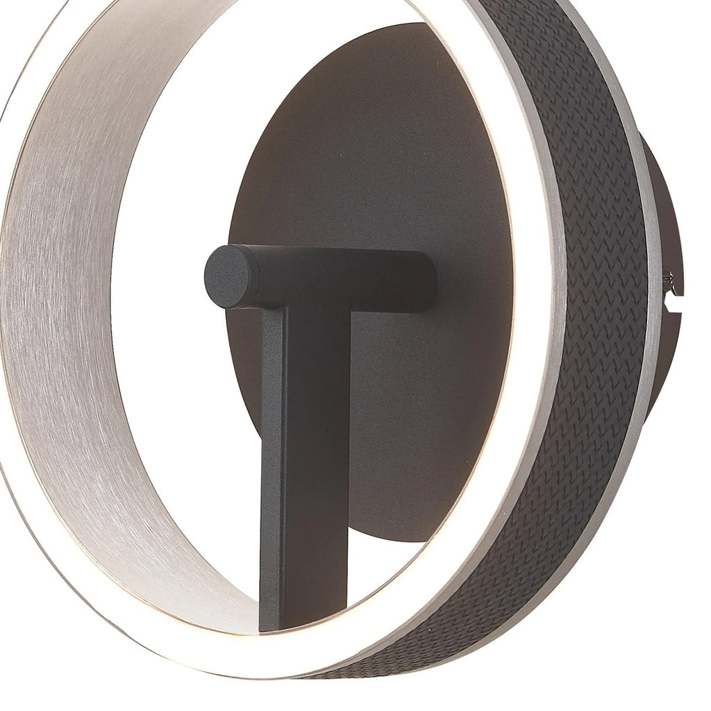 Regent Annevoie LED Wall Light - Brushed Antique Silver