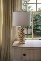 Gilded Nola Arabella Table Lamp in Distressed Gold