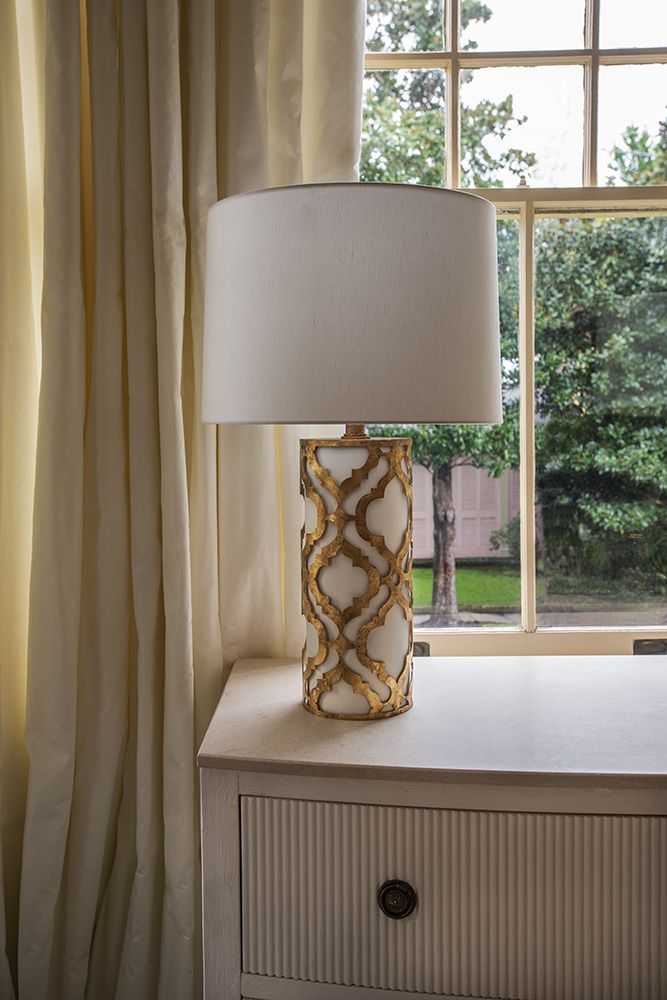 Gilded Nola Arabella Table Lamp in Distressed Gold