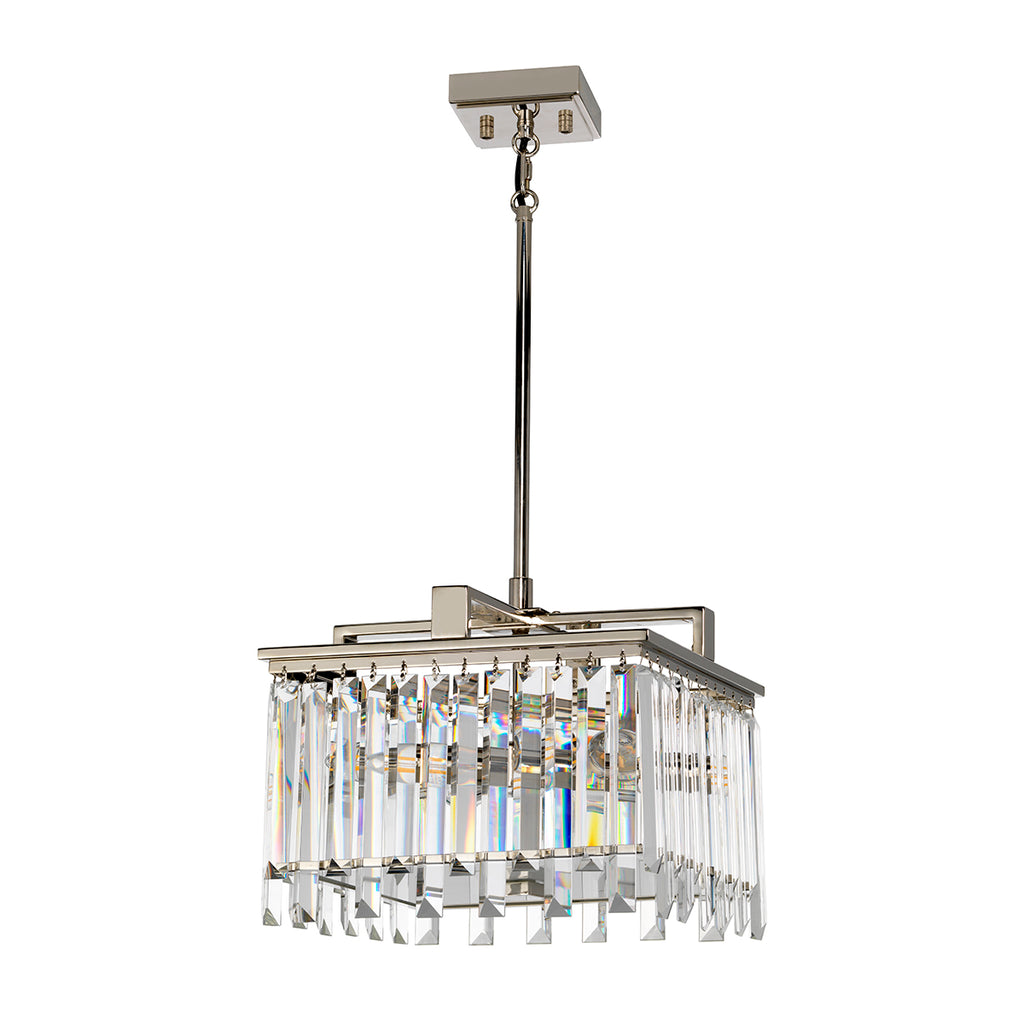 Elstead Aries 4 Light Small Convertible Pendant Light in Polished Nickel