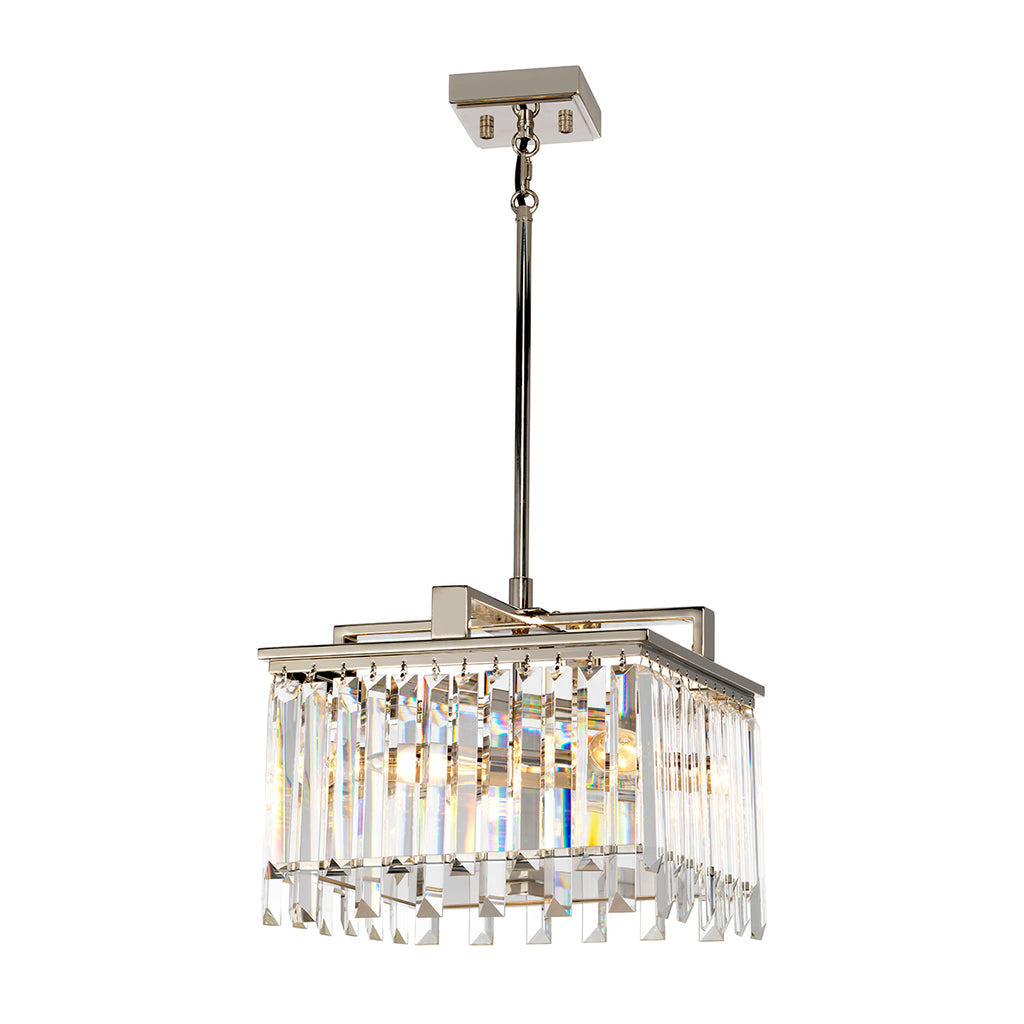 Elstead Aries 4 Light Small Convertible Pendant Light in Polished Nickel