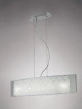 Diyas Aries 5 Light Pendant Light in Polished Chrome with Glass