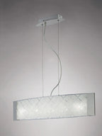 Diyas Aries 5 Light Pendant Light in Polished Chrome with Glass