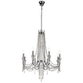 Diyas Armand 8 Light Pendant Light in Polished Chrome with Crystal
