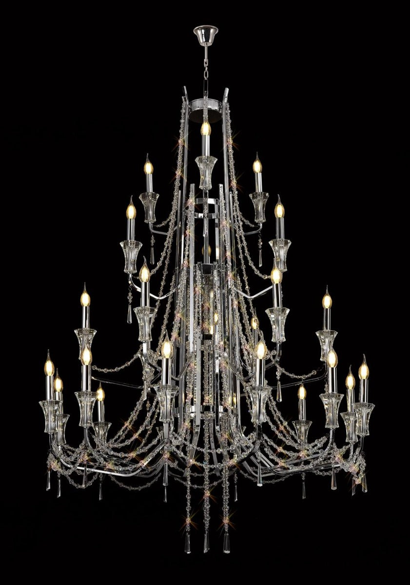 Diyas Armand 12+6+3+3 Light Pendant Light in Polished Chrome