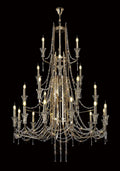 Diyas Armand 12+6+3+3 Light Pendant Light in French Gold