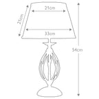 Elstead Artisan Table Lamp in Black - dimensions