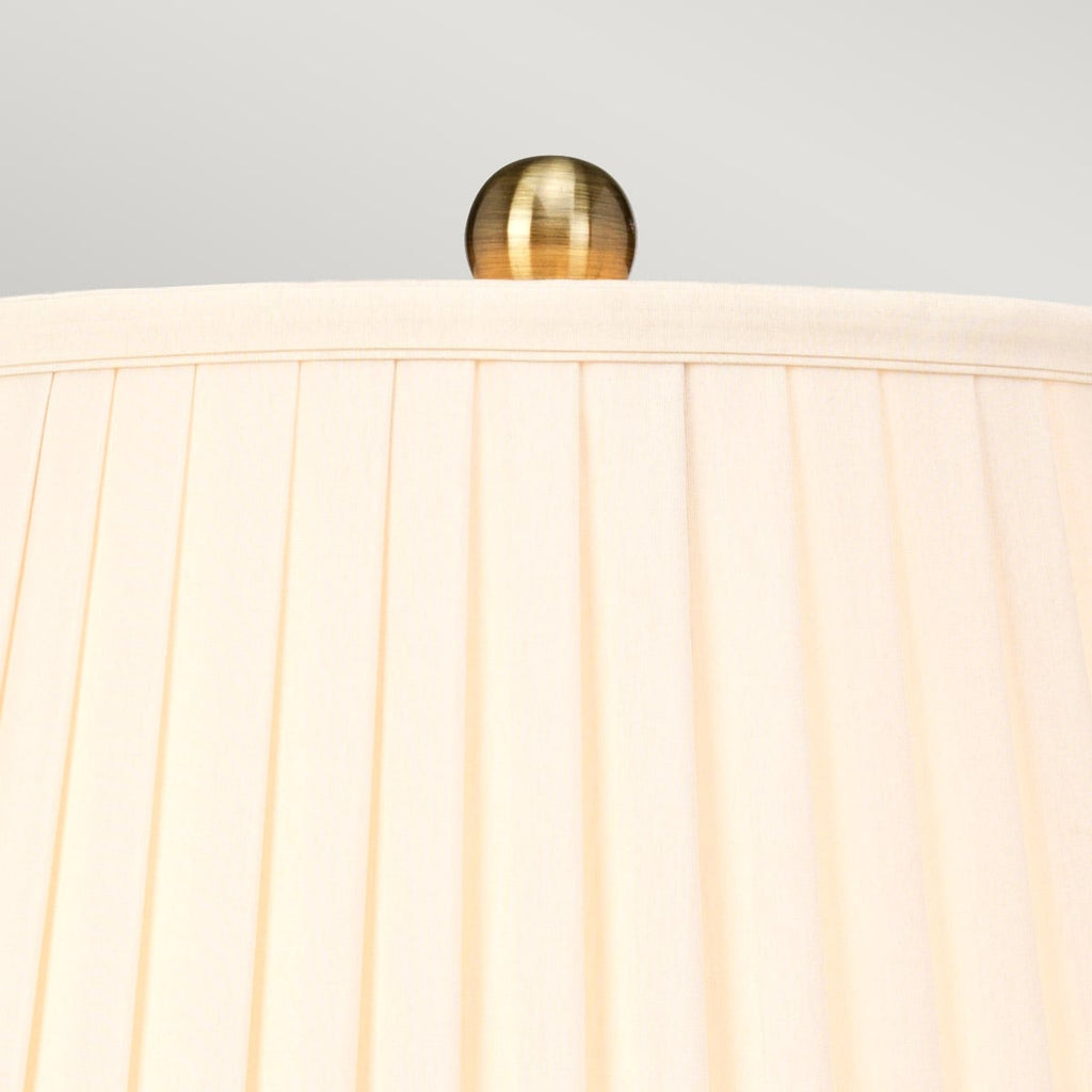 Elstead Arum Lily Table Lamp in Green with Cream Shade